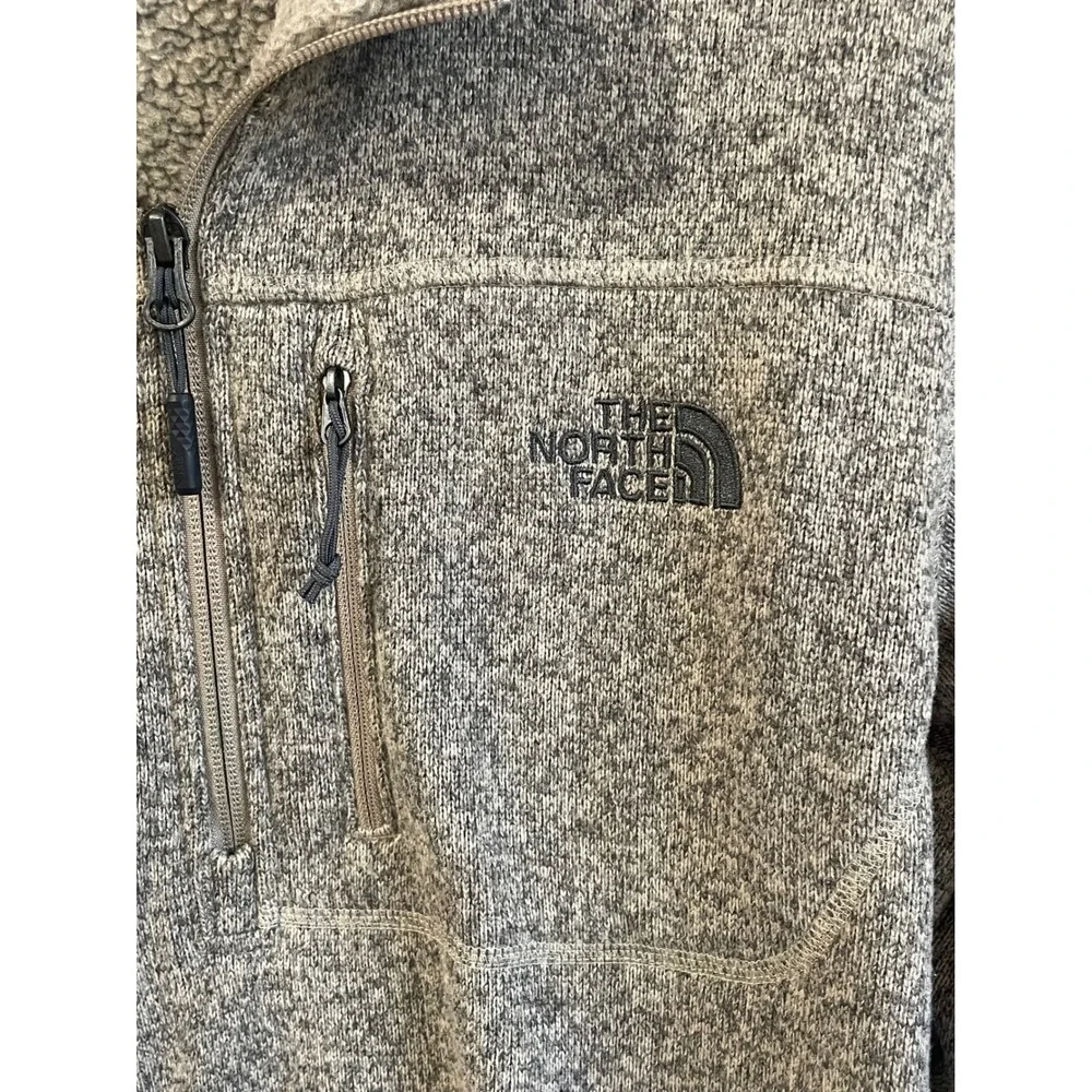 The North Face Fleece Sweater Mens Small Gordon Lyons Quarter Grey Pullover